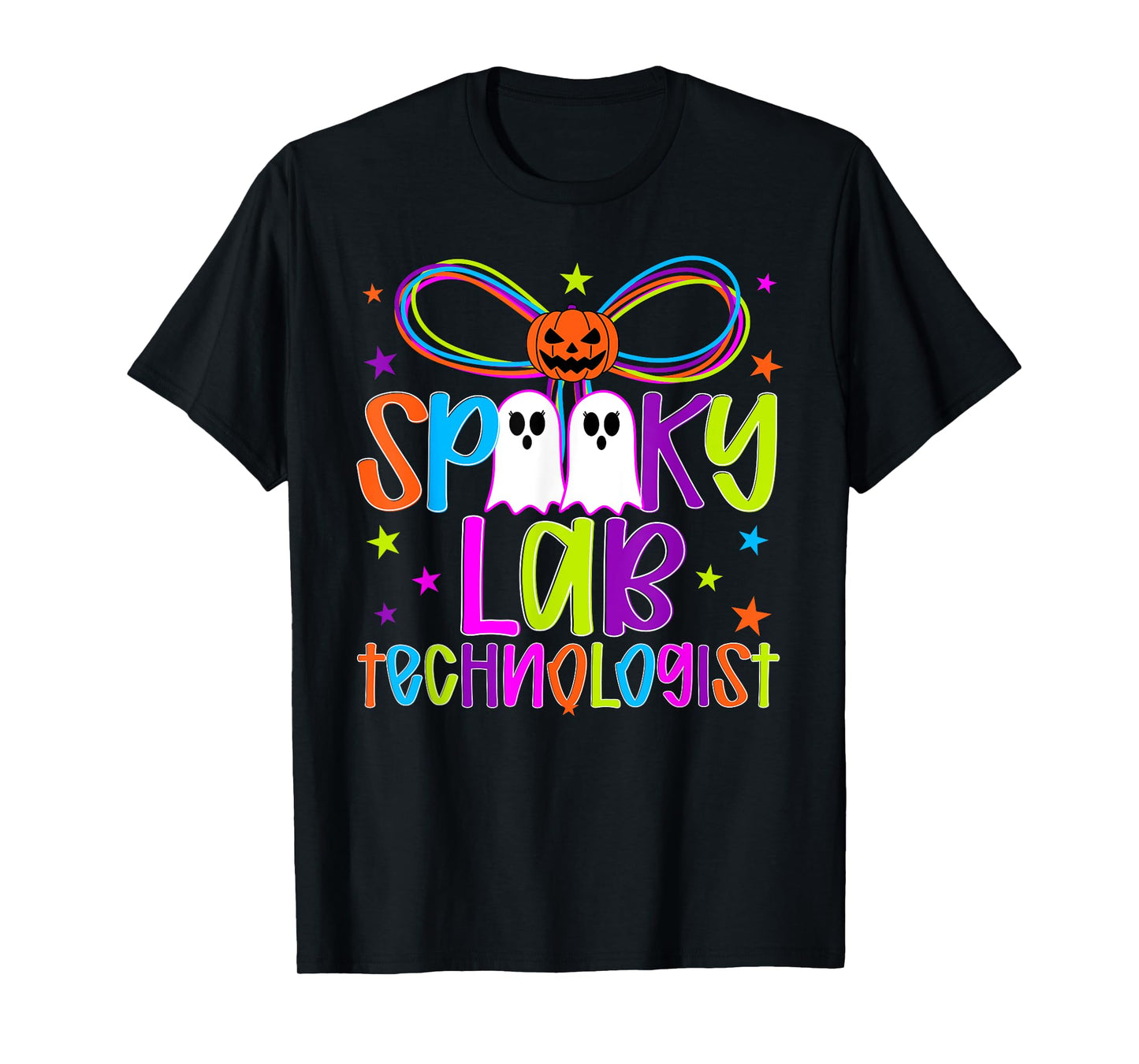 Spooky Lab Technologist Halloween Laboratory Tech Preppy T-Shirt