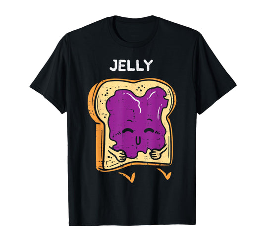 Jelly Toast Cute Matching Halloween Couples Him And Her T-Shirt