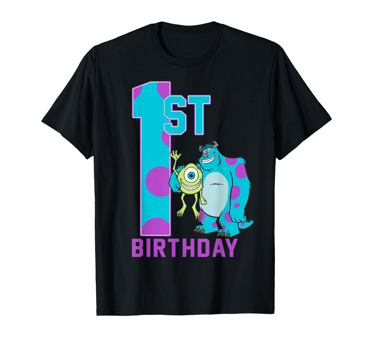 Disney Pixar Monsters Inc. Mike & Sully Happy 1st Birthday T-Shirt