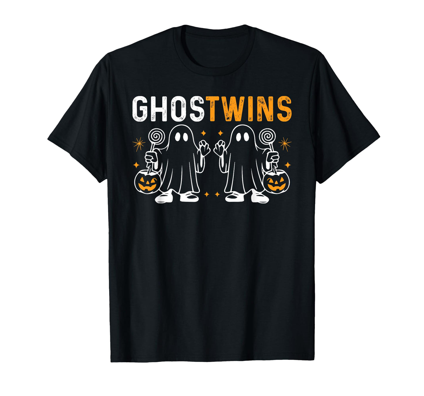 Spirit Week Twin Day Halloween Ghost Twins Boys Girls Kids T-Shirt
