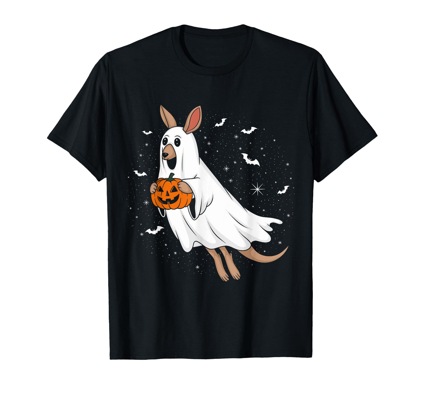 Funny Ghost Kangaroo Lovers Spooky Halloween Costume T-Shirt