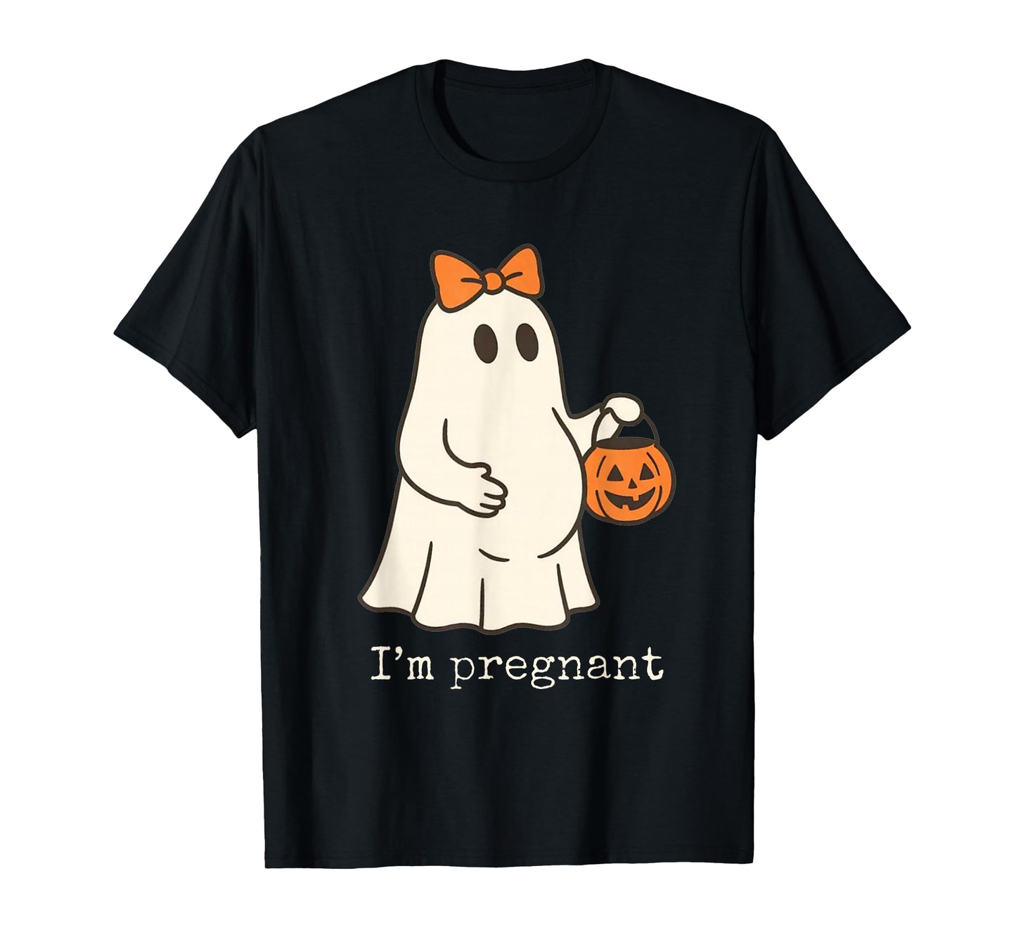 I'm Pregnant We're Pregnant But Mostly Her Ghost Halloween T-Shirt