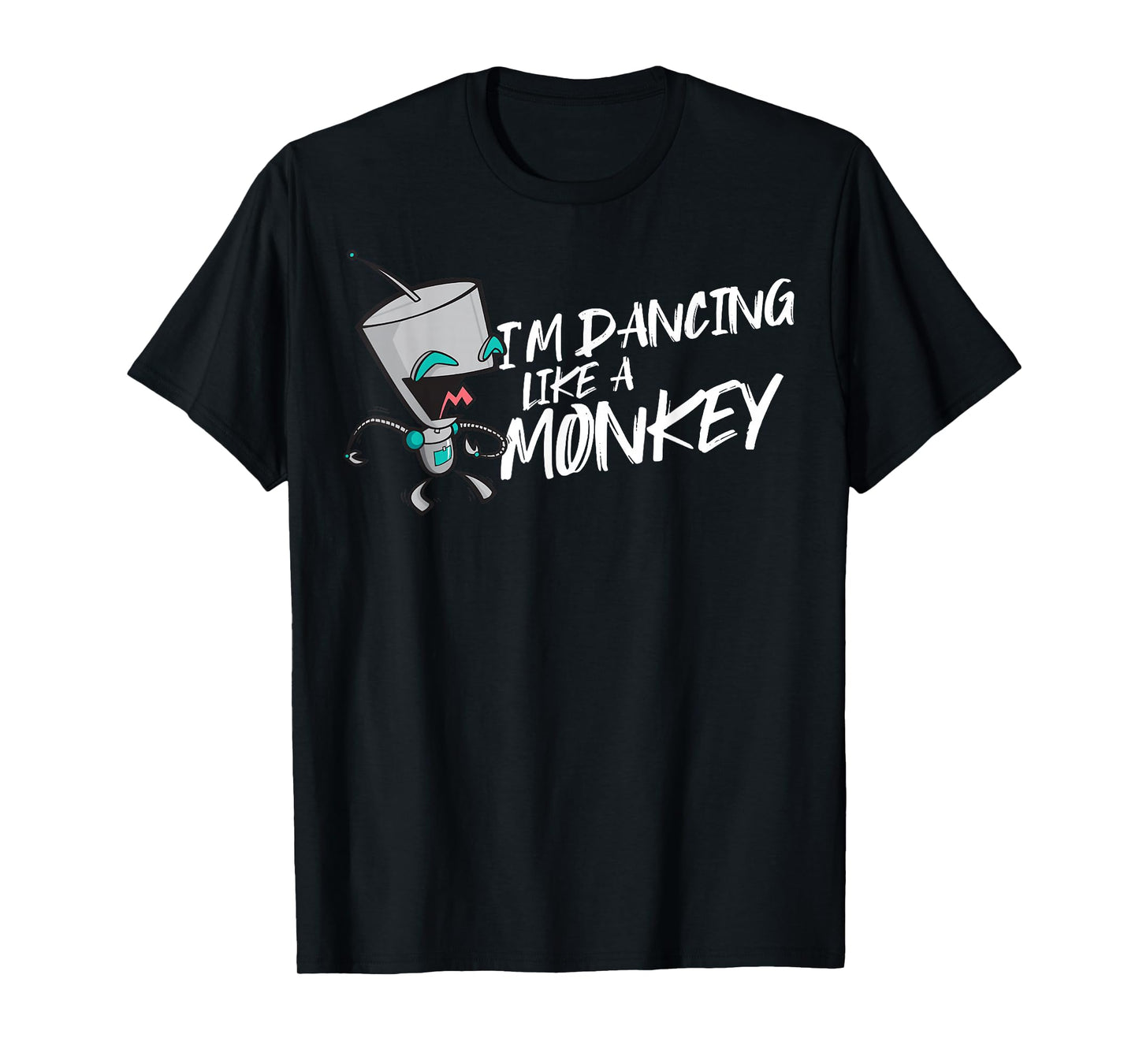 Invader Zim Gir I'm Dancing Like A Monkey Portrait T-Shirt