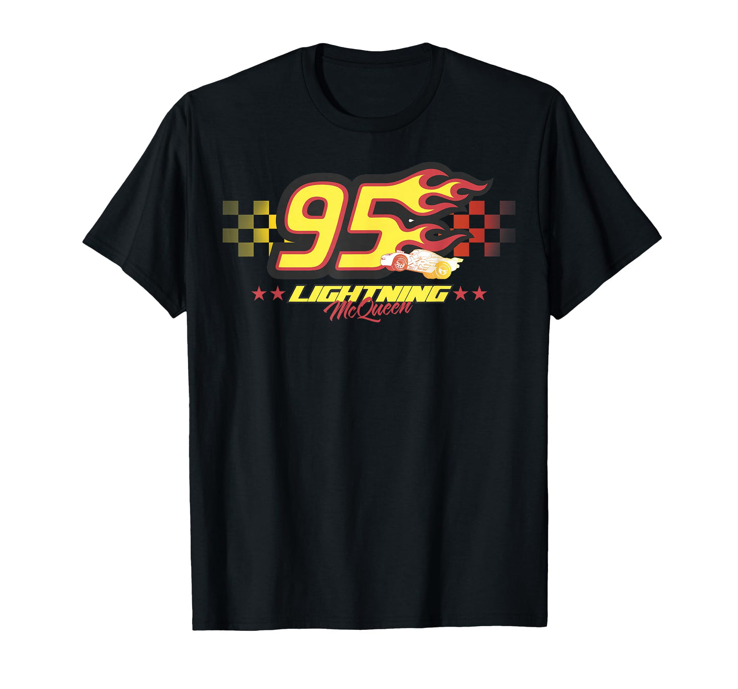 Disney Pixar Cars Lightning McQueen 95 Flame Graphic T-Shirt T-Shirt
