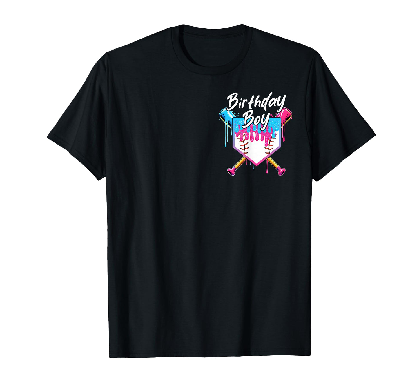Baseball 8 Year Old Ice Cream Drip Boys 8th Birthday Sweet T-Shirt