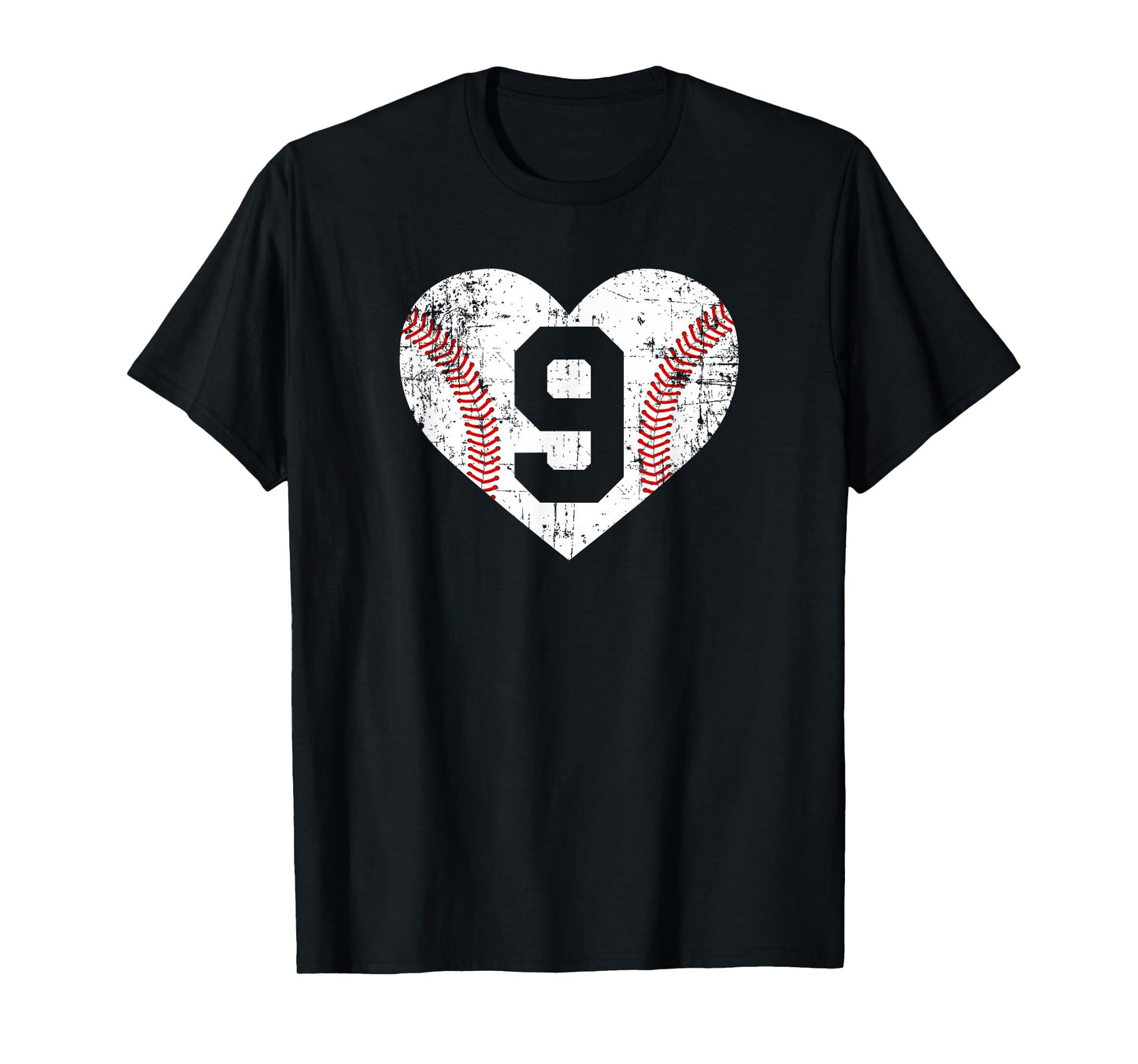 Vintage Baseball 9 Jersey Number T-Shirt