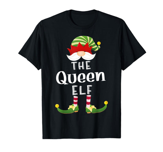Queen Elf Group Christmas Funny Pajama Party T-Shirt