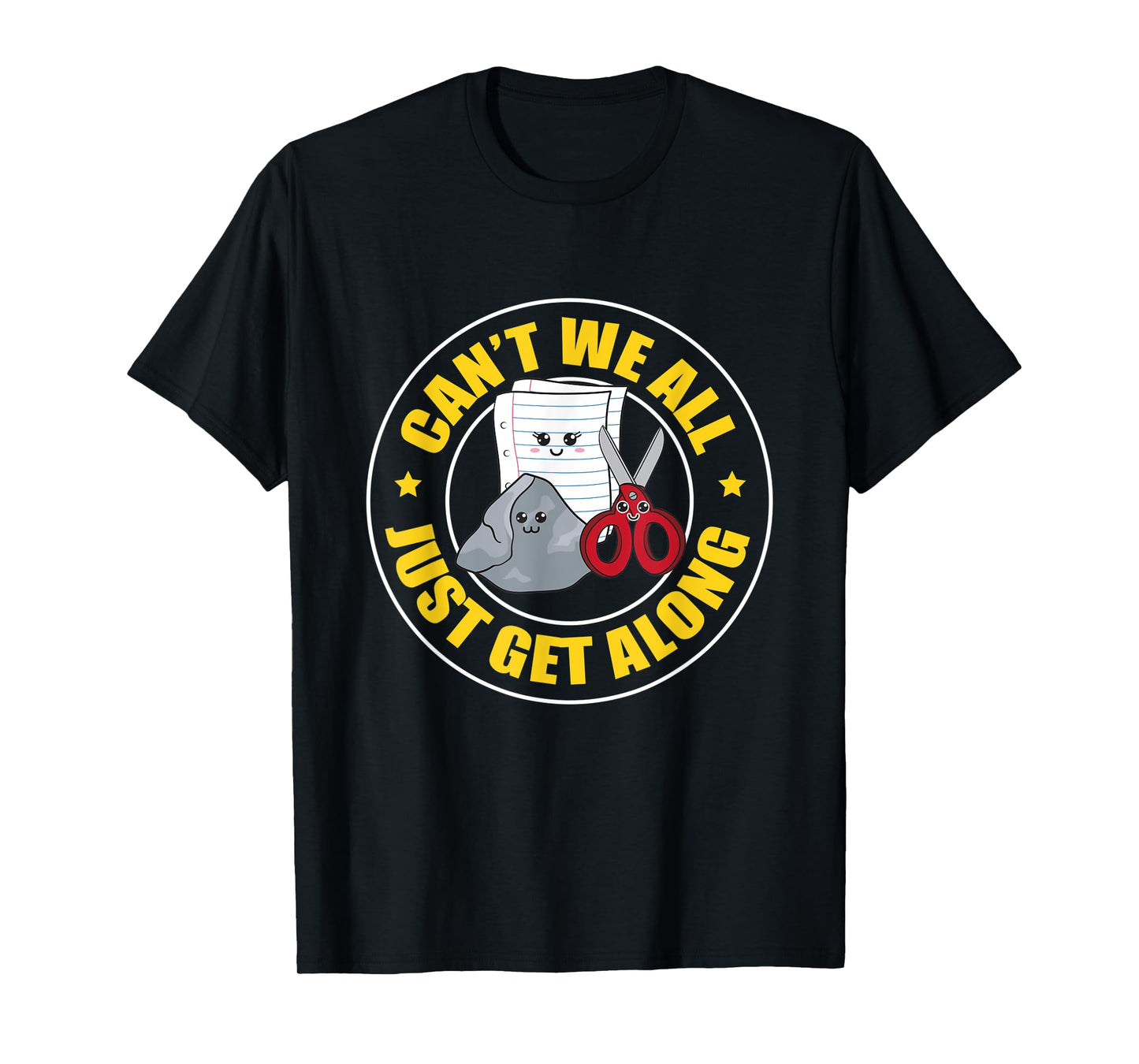 Can't We All Just Get Along Rock Paper Scissors T-Shirt