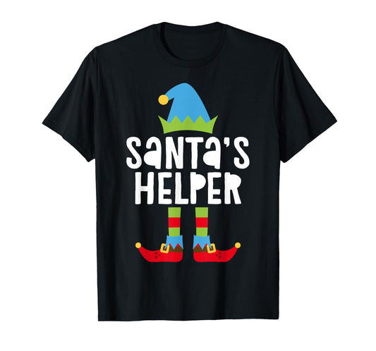 Santa's Helper Shirt Men Boy Matching Christmas Elf T-Shirt