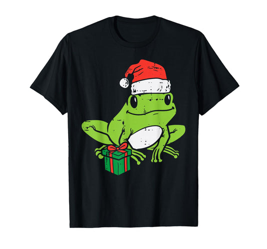 Frog Santa Funny Animal Christmas Xmas Kids Men Women Kids T-Shirt