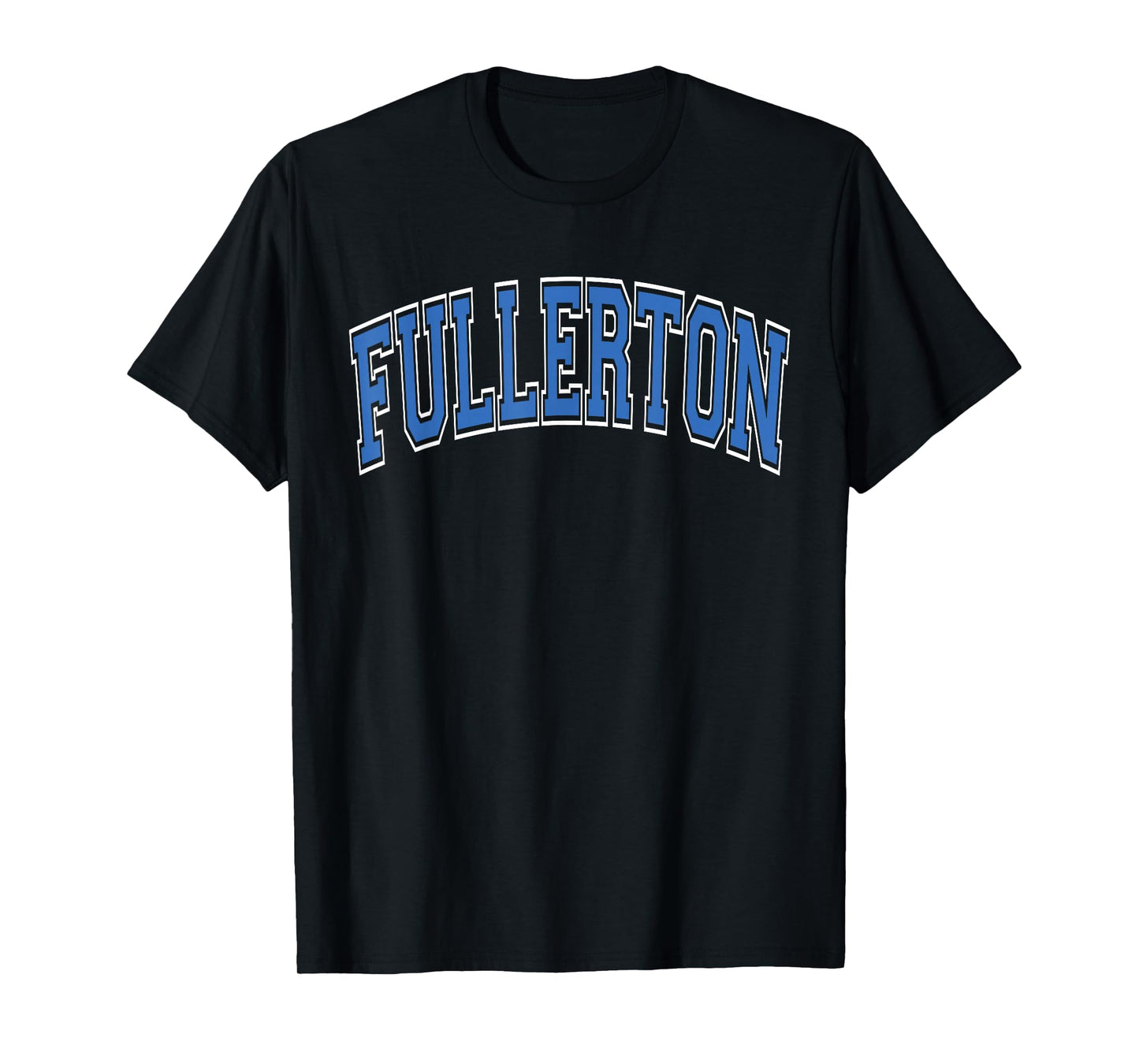 Fullerton Arched Blue Text T-Shirt