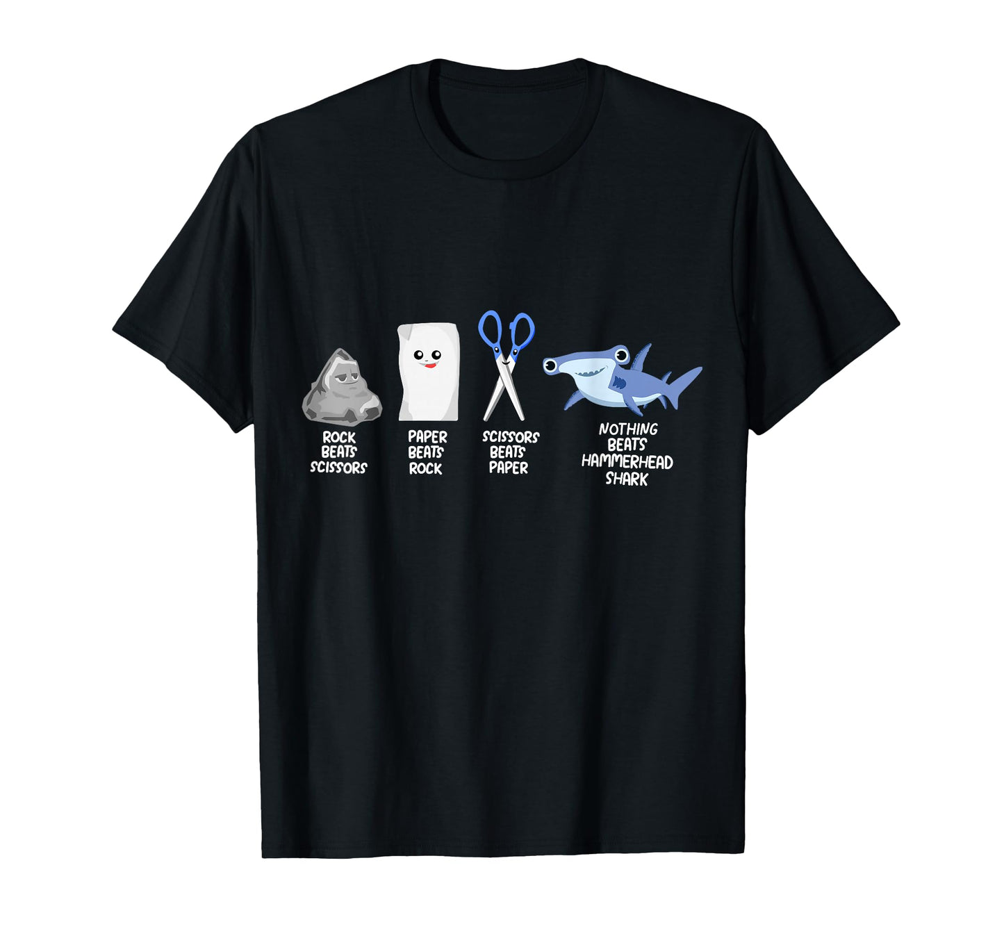 Rock Paper Scissors Hammerhead Shark Clothes Gift Shark T-Shirt