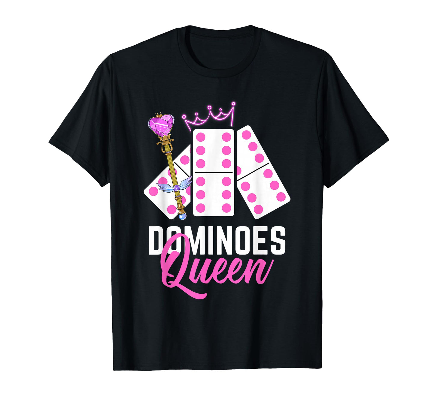 Dominoes Queen Domino Player Dominoes Lover T-Shirt