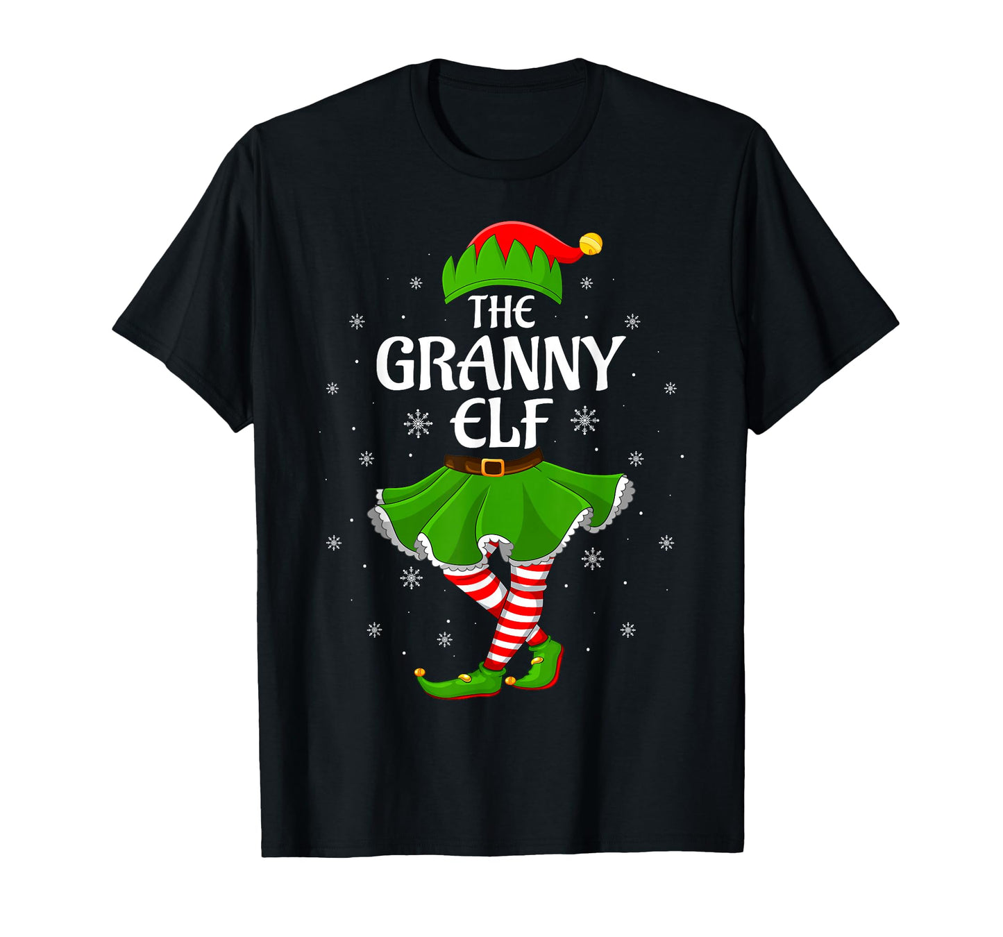 Granny Elf Christmas Family Girls Women Elf Squad Xmas T-Shirt