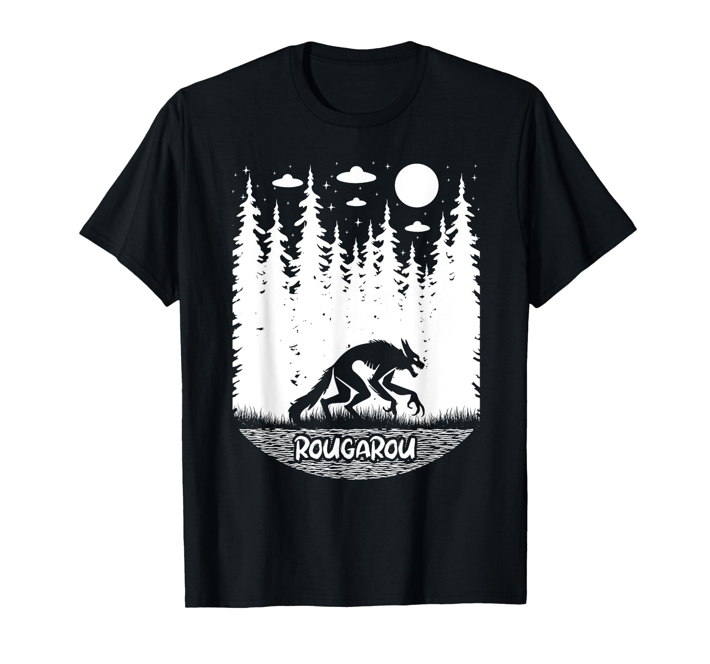 Funny Cryptid Rougarou Ufos Folklore Creature Cryptozoology T-Shirt