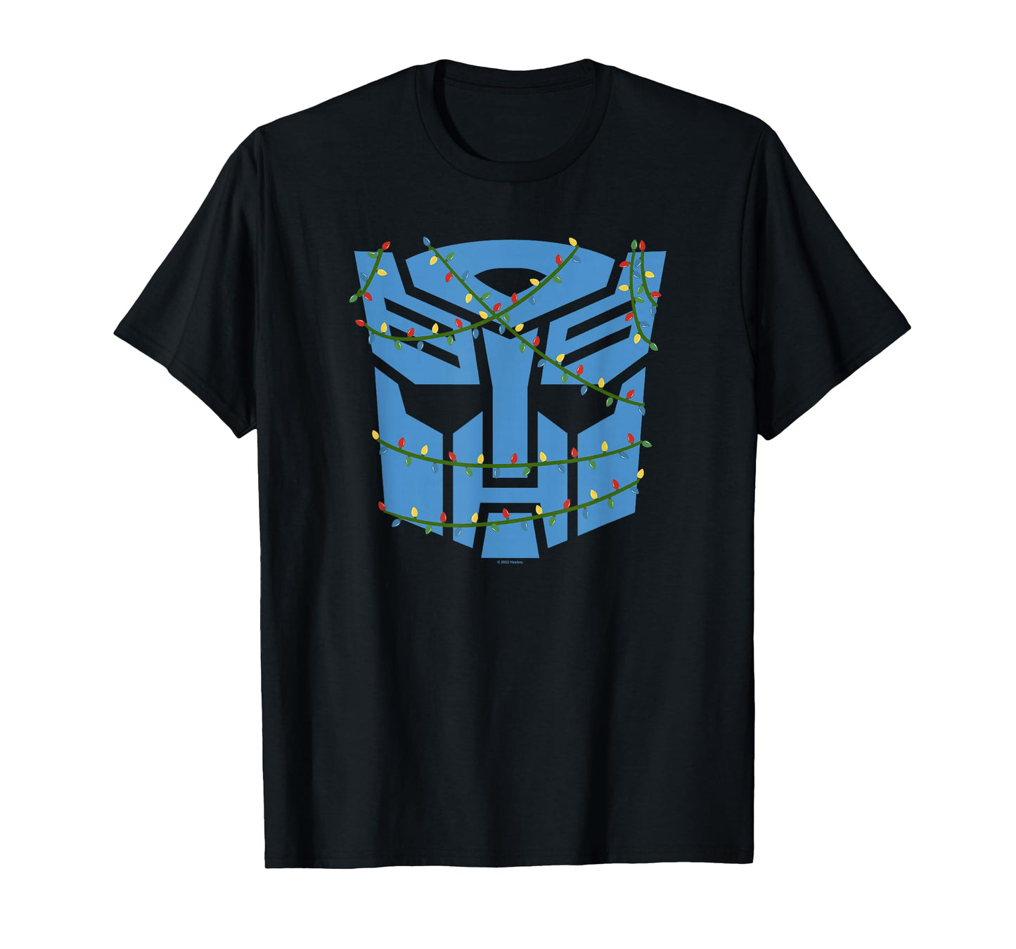 Transformers Autobots Logo Christmas Light Wrap Up T-Shirt