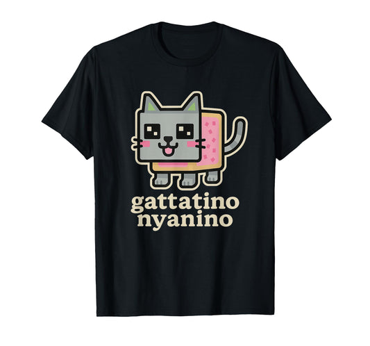 Gattatino Nyanino - Funny Cat Brainrot Gamer Teen Kids Meme T-Shirt
