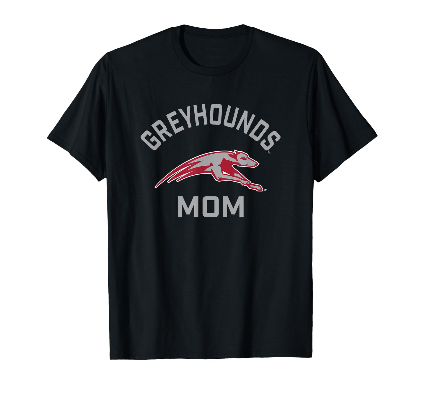 Campus Lab UIndy Greyhounds Arched Mom T-Shirt - Unisex-Adults, Short Sleeve, Black, Small