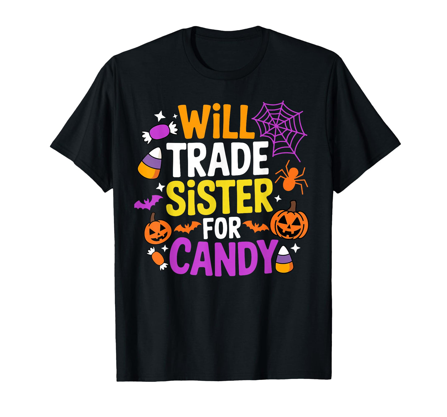 Will Trade Sister for Candy Funny Matching Halloween Brother T-Shirt