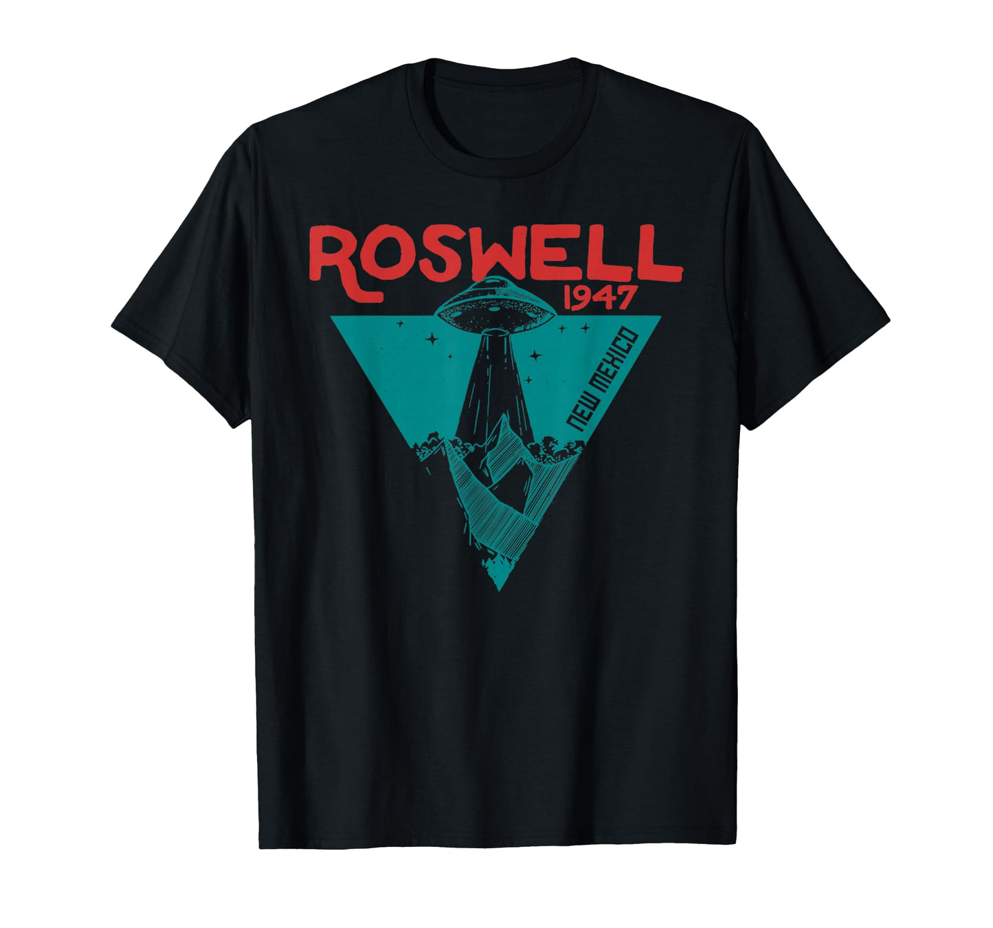 Roswell New Mexico 1947 Ufo Beam Flying Road Vintage T-Shirt