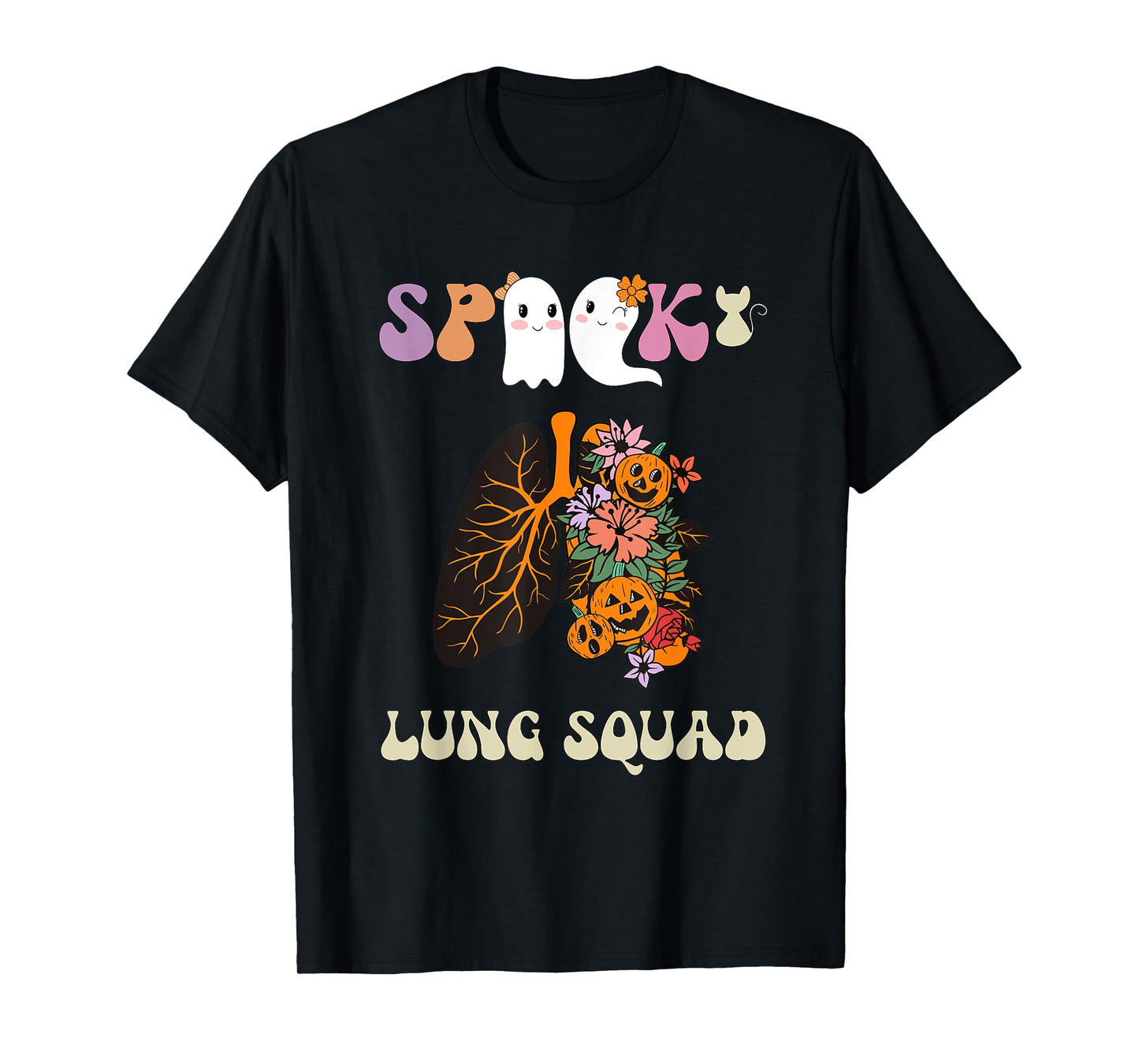 Spooky Lung Squad Respiratory Therapist Halloween T-Shirt