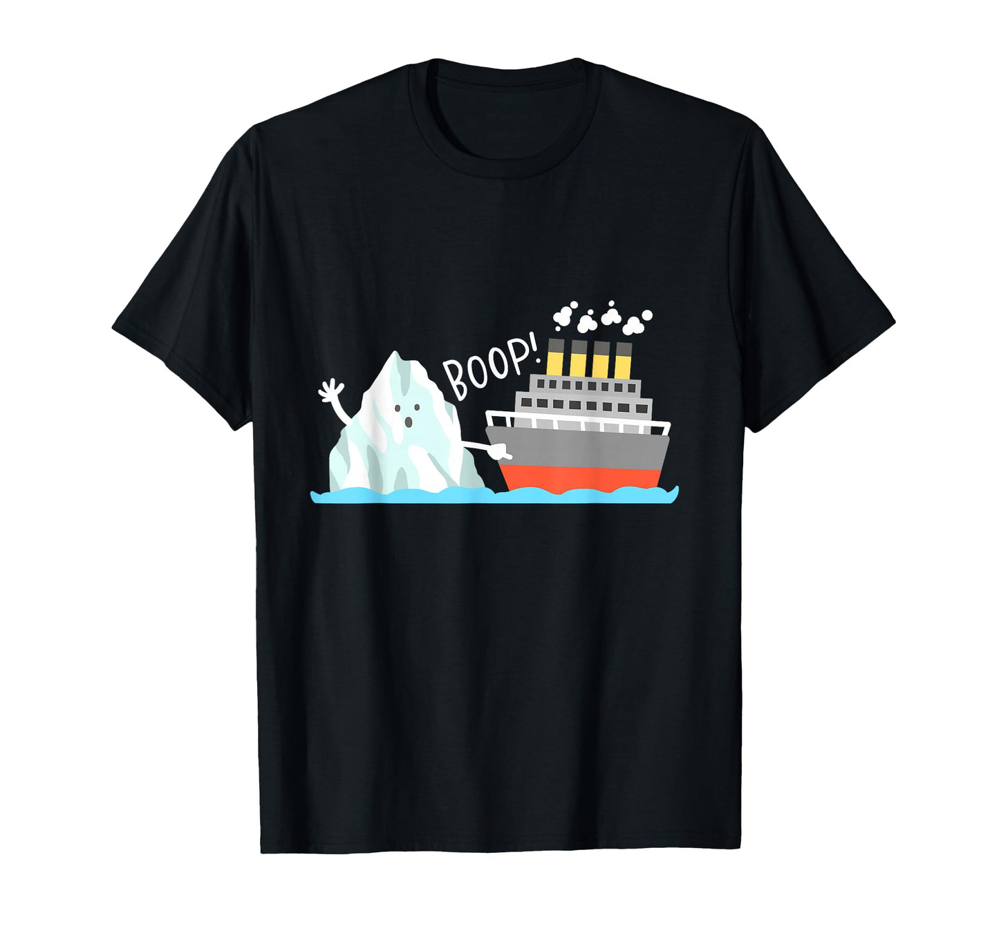 Boop Funny Titanic and Iceberg Pun Joke Meme Boys Girls Kids T-Shirt