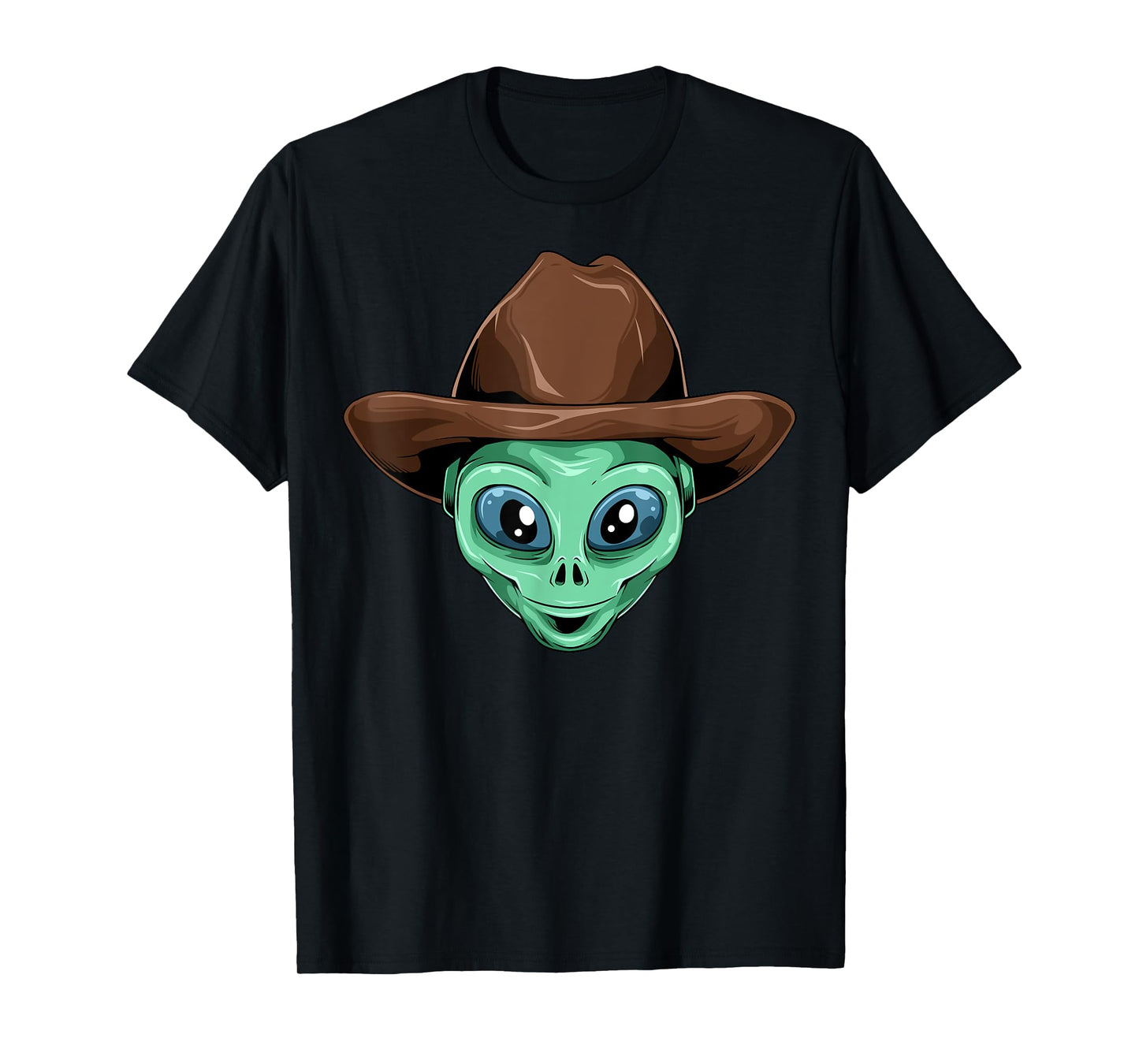 Alien Cowboy Hat UFO Believers Outer Space Cowboy Alien T-Shirt