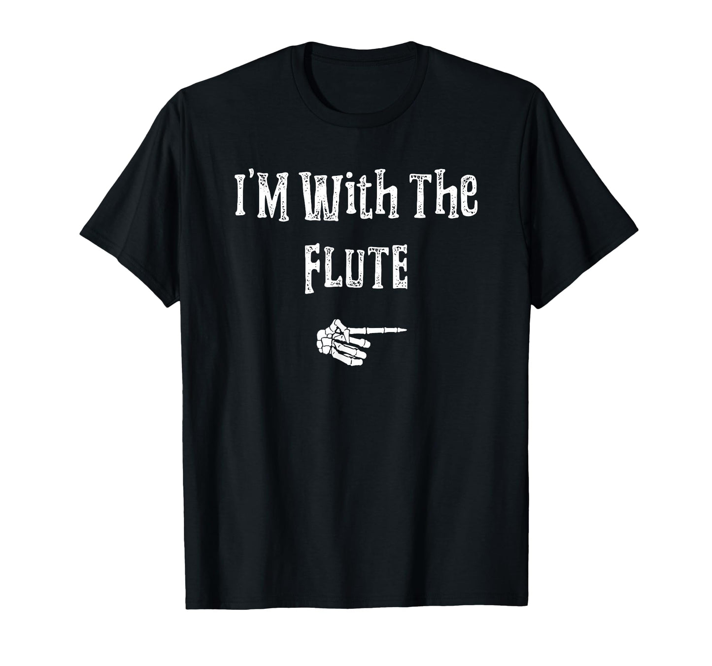 I'm With Flute Halloween Costume Funny Couples Matching T-Shirt