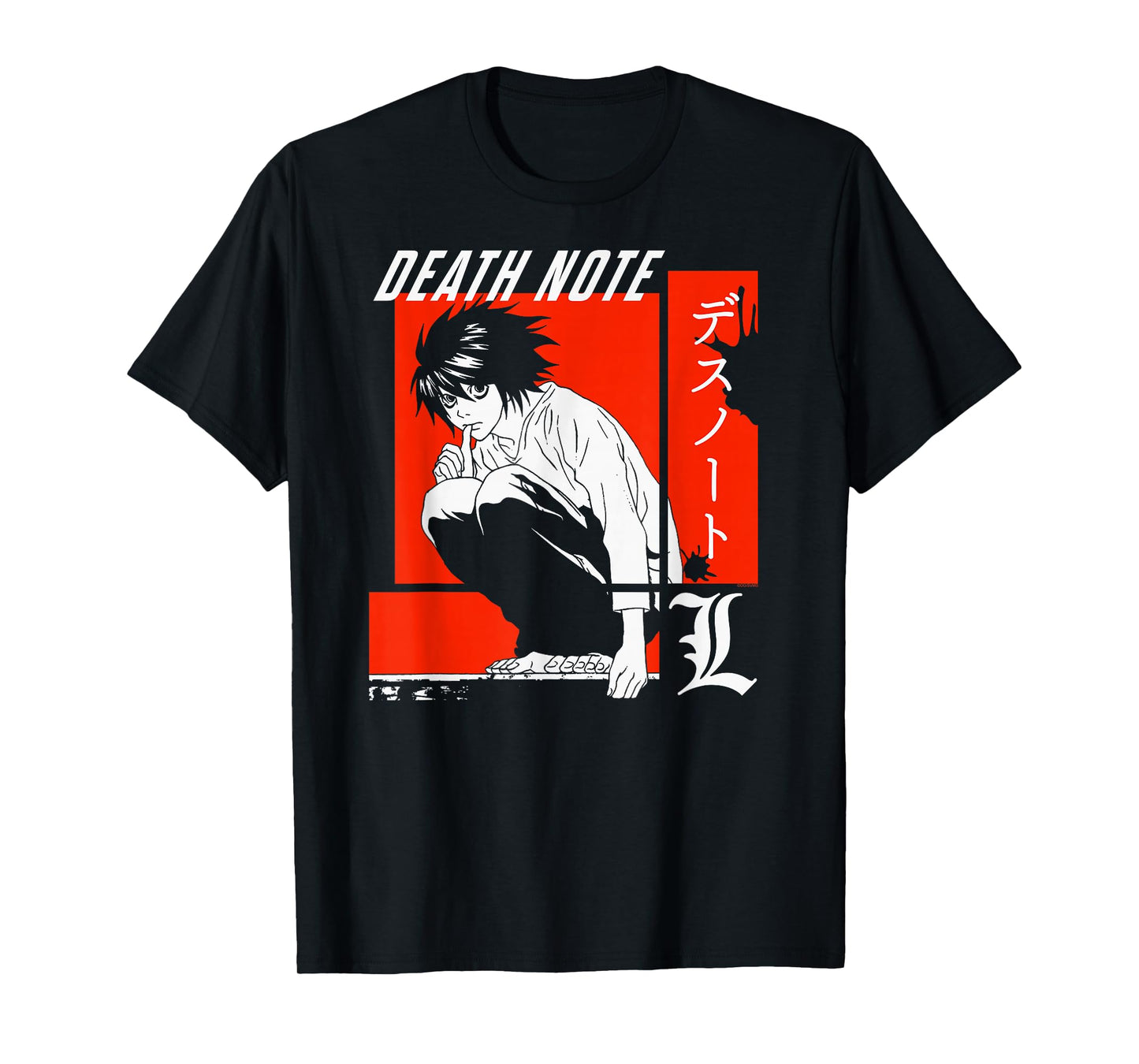 Death Note Retro Blocks L Anime T-Shirt