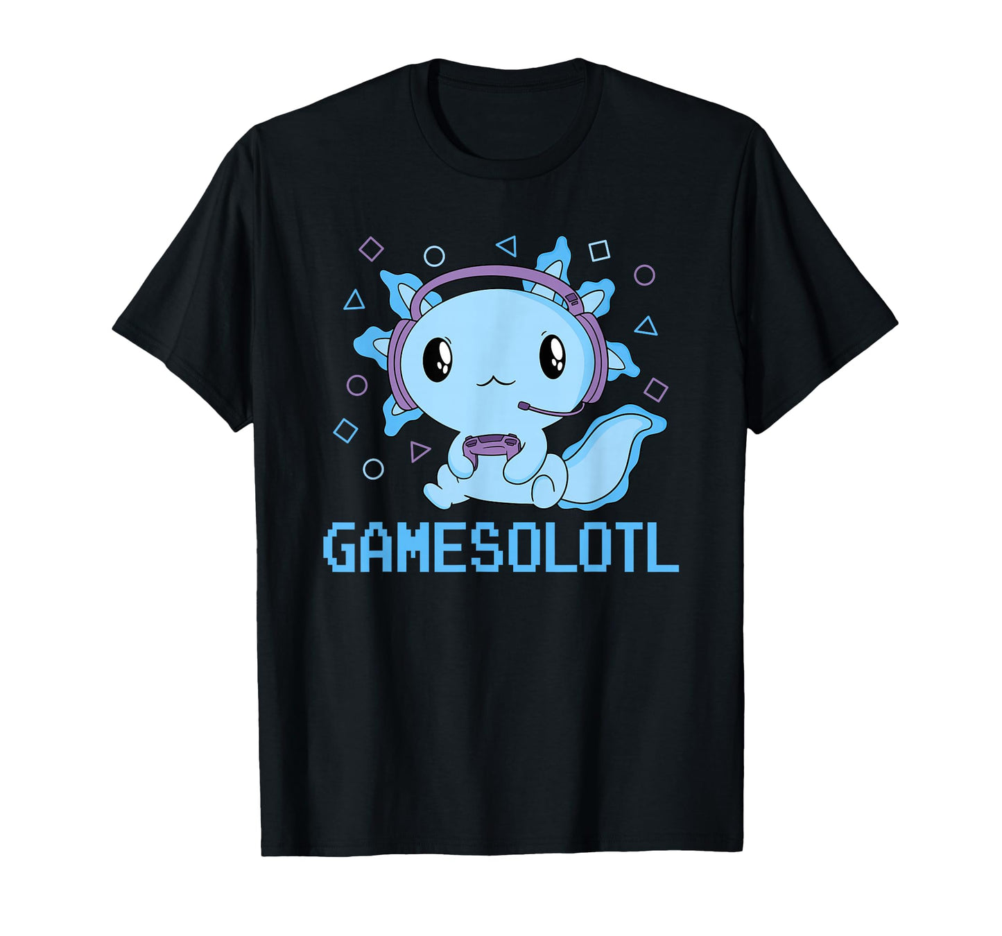 Funny Gamesolotl Kawaii Gaming Axolotl Video Gamer Boys Kids T-Shirt