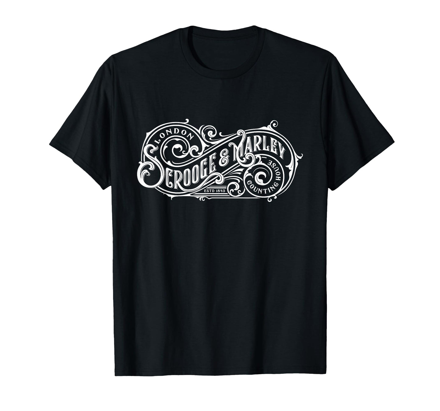 Christmas Carol Scrooge and Marley Counting House Gift T-Shirt