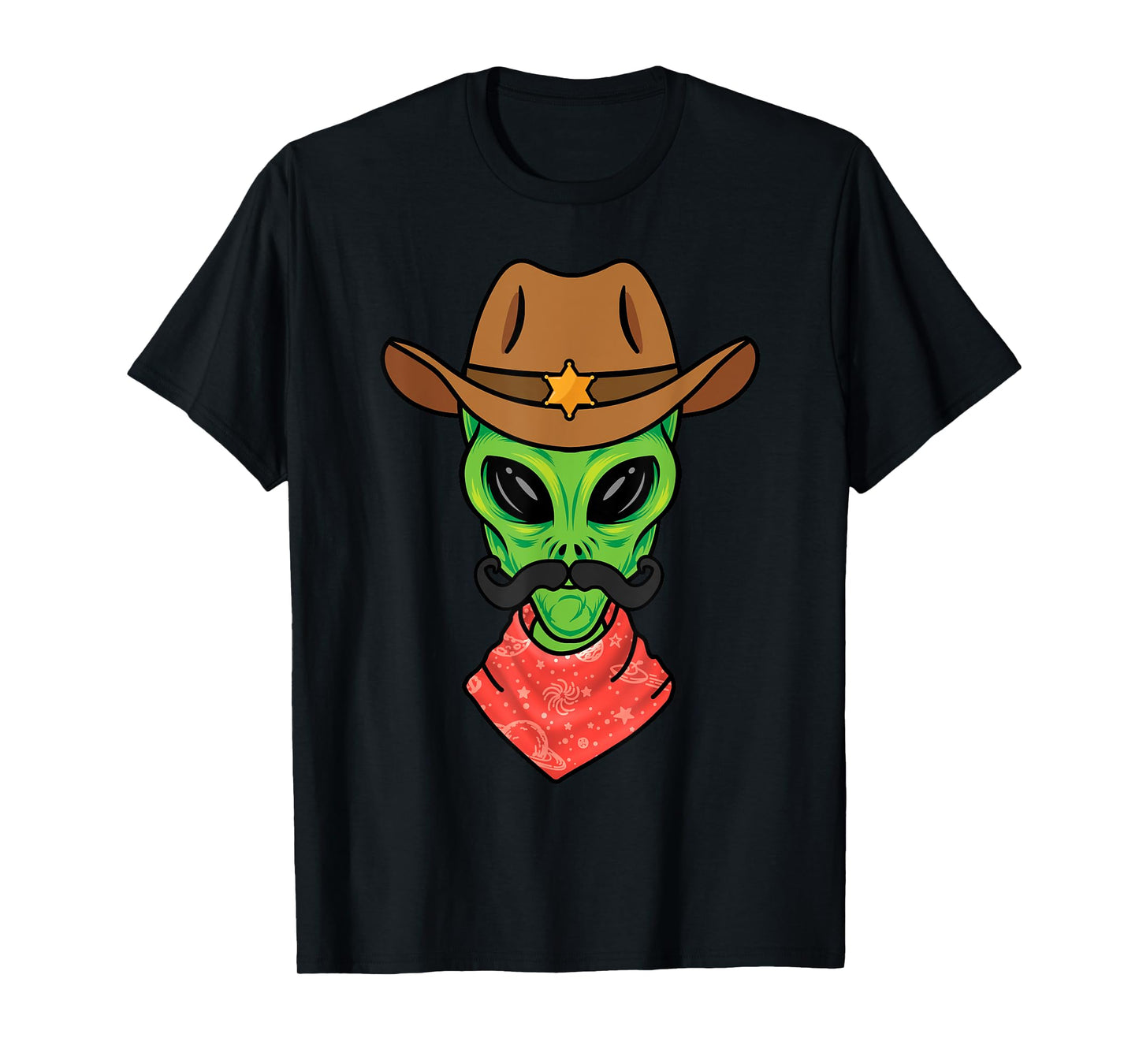 Alien Cowboy for Boys Halloween Sheriff Space Alien Cowboy T-Shirt