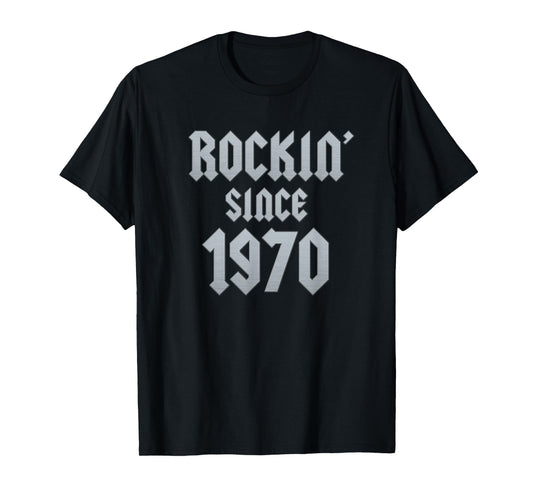 55 Year Old Rockin' Since 1970 55th Birthday T-Shirt