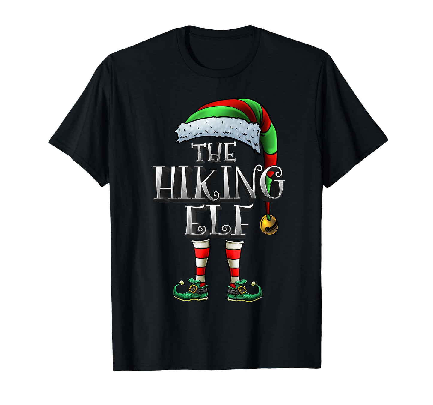 The Hiking Elf Shirt Matching Family Hiking Christmas Elf T-Shirt