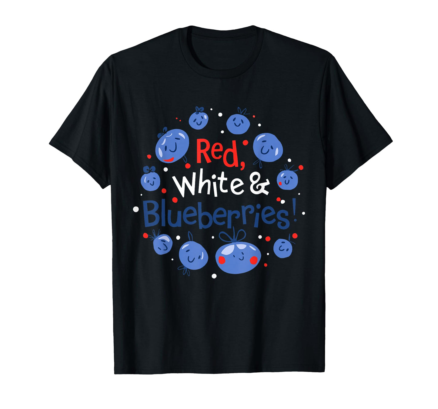 Funny Vintage Red, White and Blueberries Patriot T-Shirt