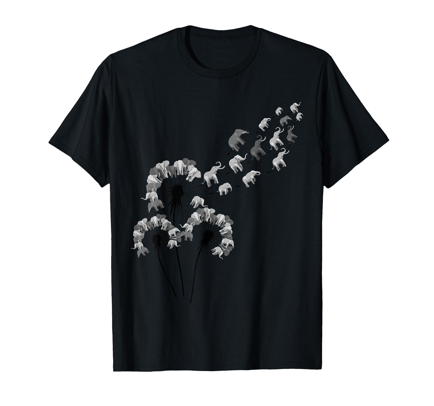 Dandelion Elephants Shirt for Elephant Lover Womens Elephant T-Shirt