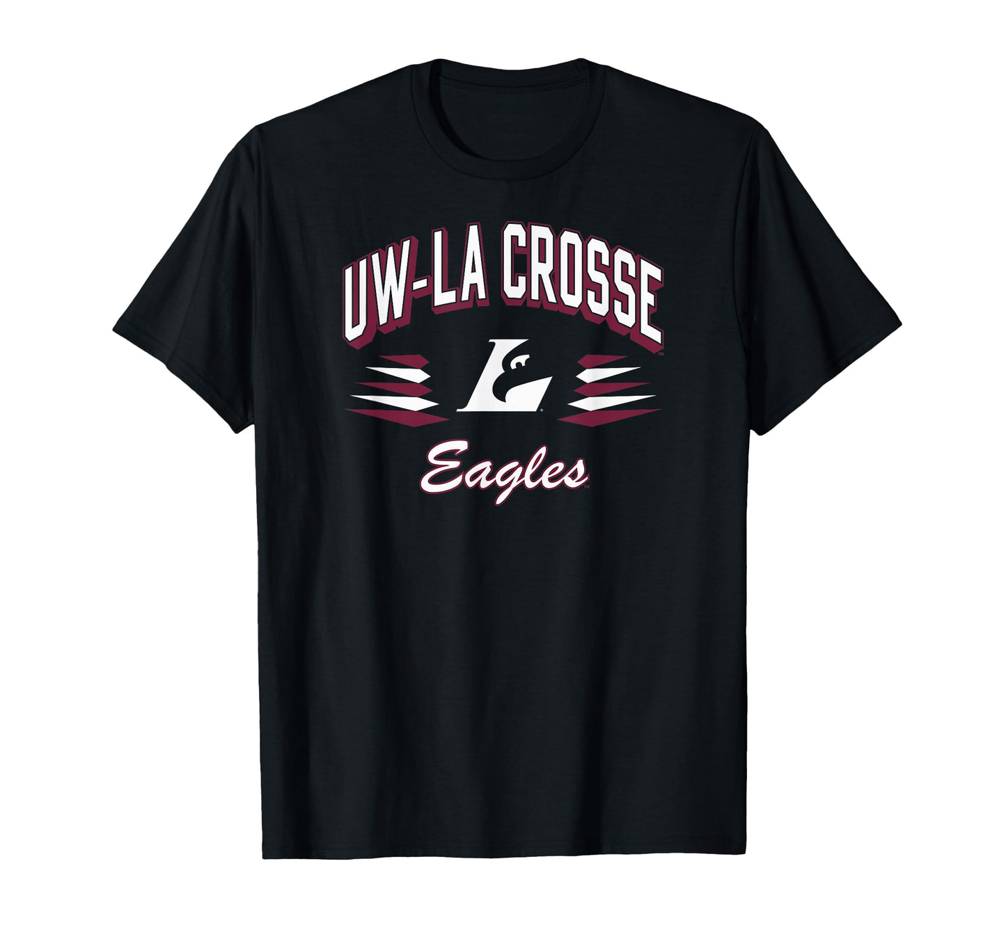 Wisconsin La Crosse Eagles Retro Diamond Black T-Shirt