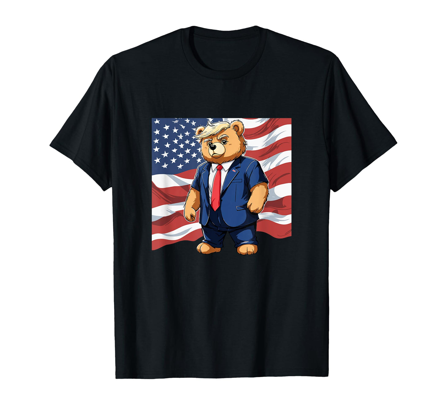Trump Teddy Bear USA Flag Patriot Supporter T-Shirt
