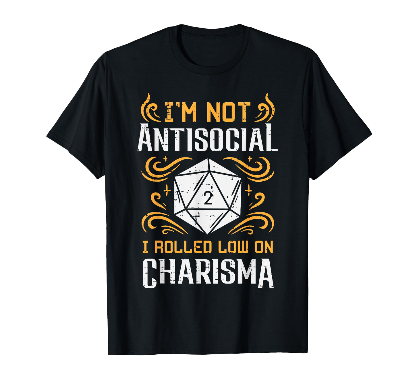 Not Anti Social Low Charisma Funny RPG Gamer Men Boys Kids T-Shirt