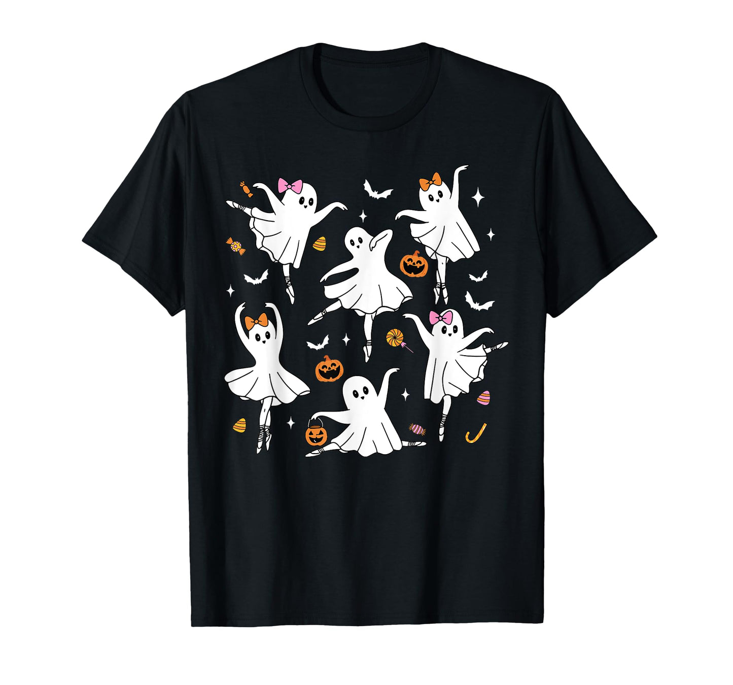 Ghost Ballet Dancer Halloween Dance Teacher T-Shirt