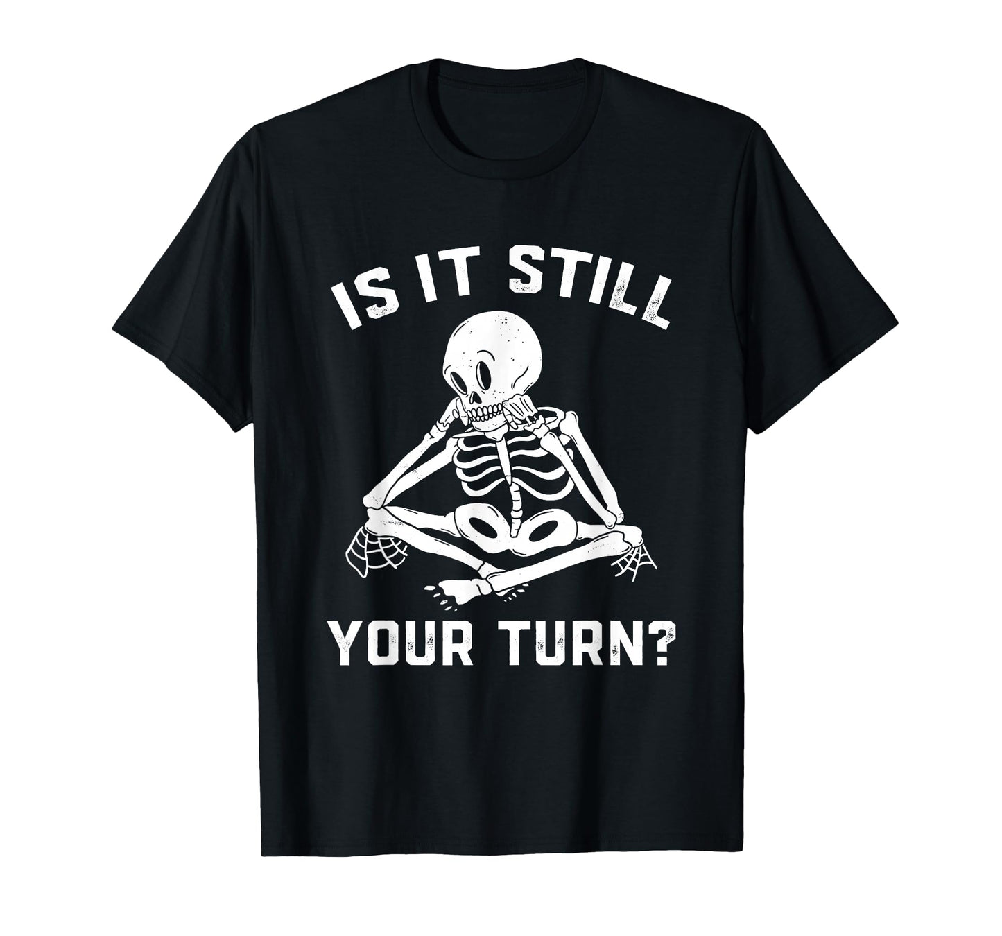 Board Game Player Waiting Skeleton Halloween Gamer Men Women T-Shirt