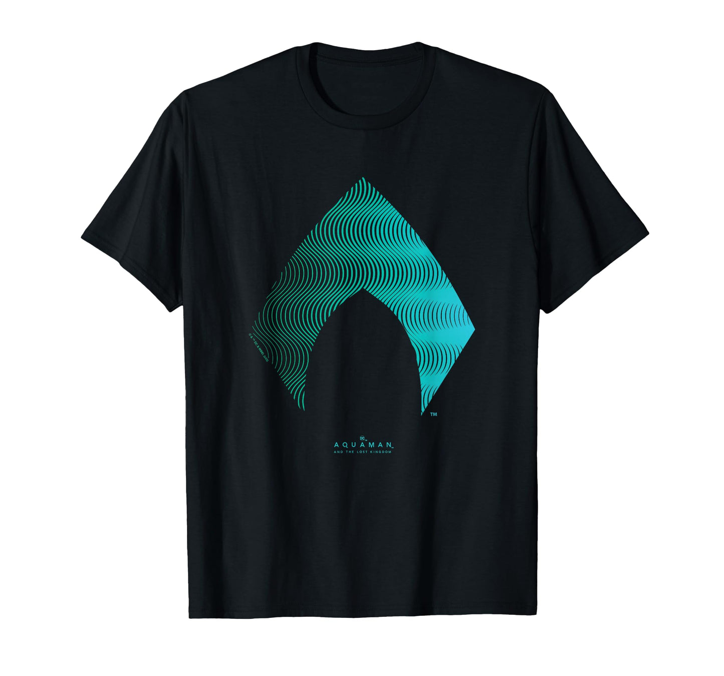 Aquaman And The Lost Kingdom Distressed Wavy Neon Emblem T-Shirt