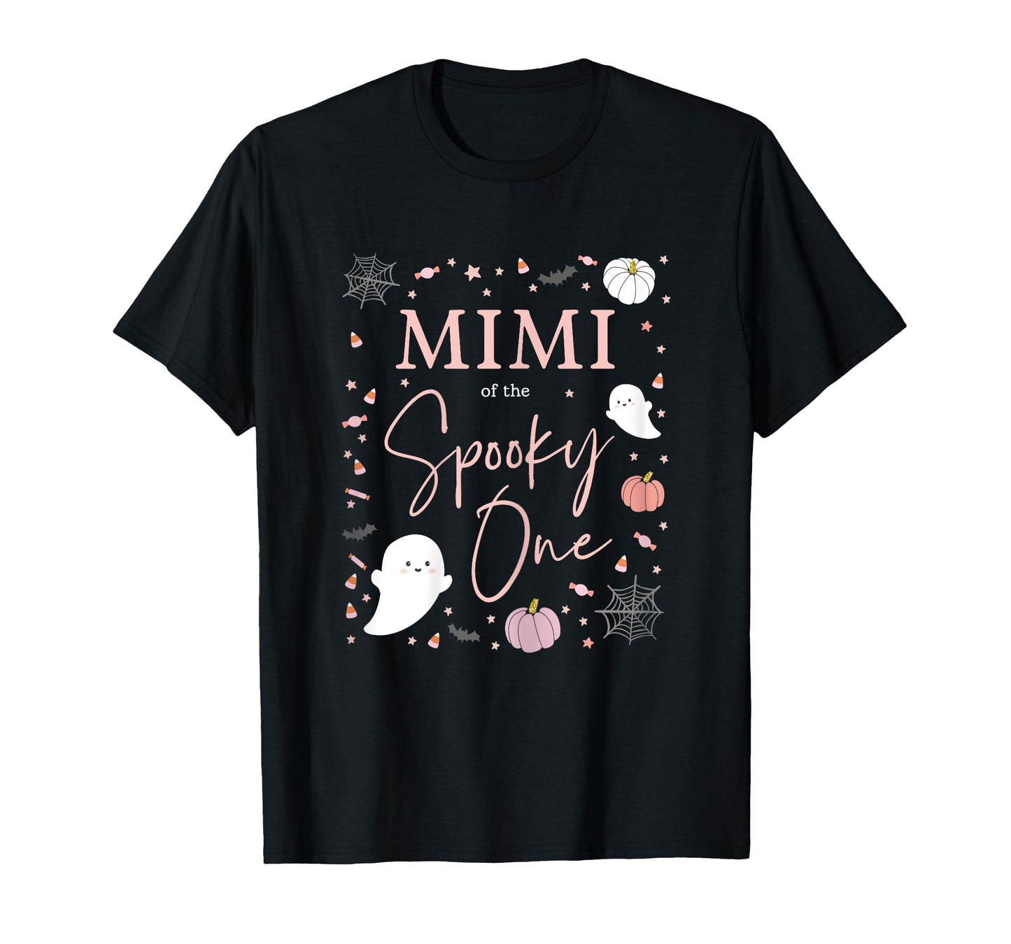 Mimi of the Spooky One Girl First Birthday Pink Halloween T-Shirt