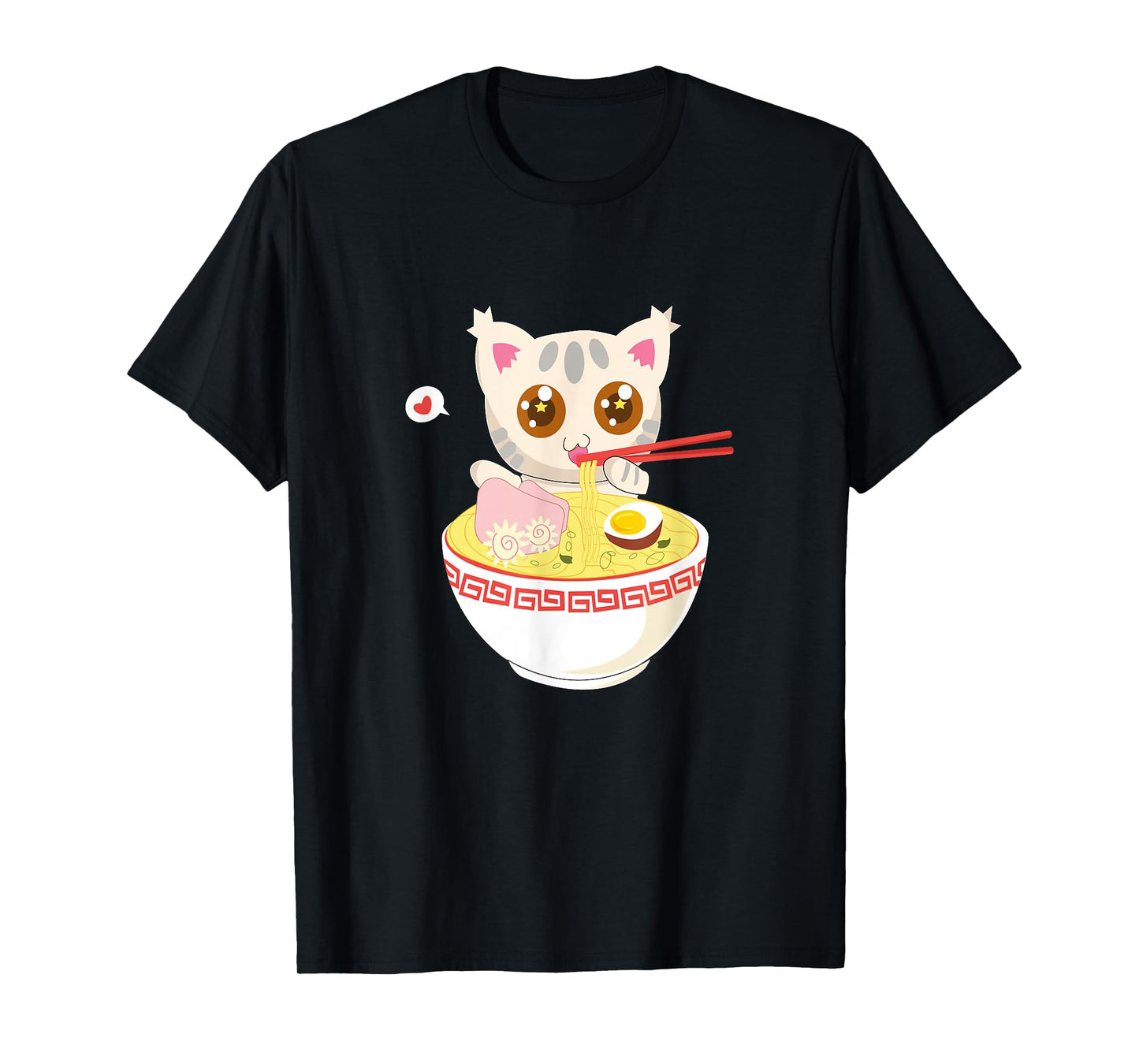 Korean Clothes for Teen Girls Japanese Fashion Ramen Cat T-Shirt