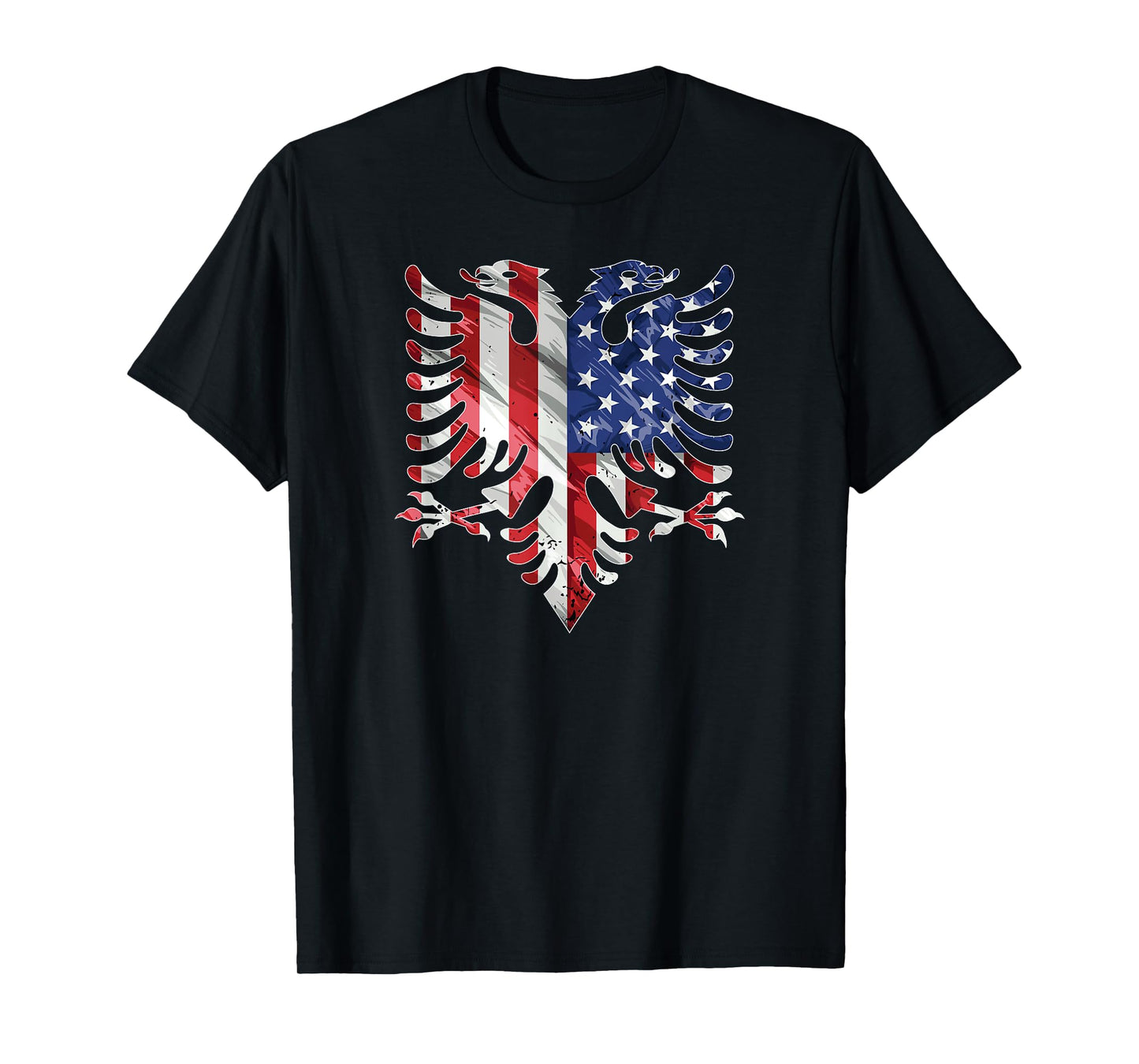 Albanian American Flag Patriotic USA Albania Flag T-Shirt