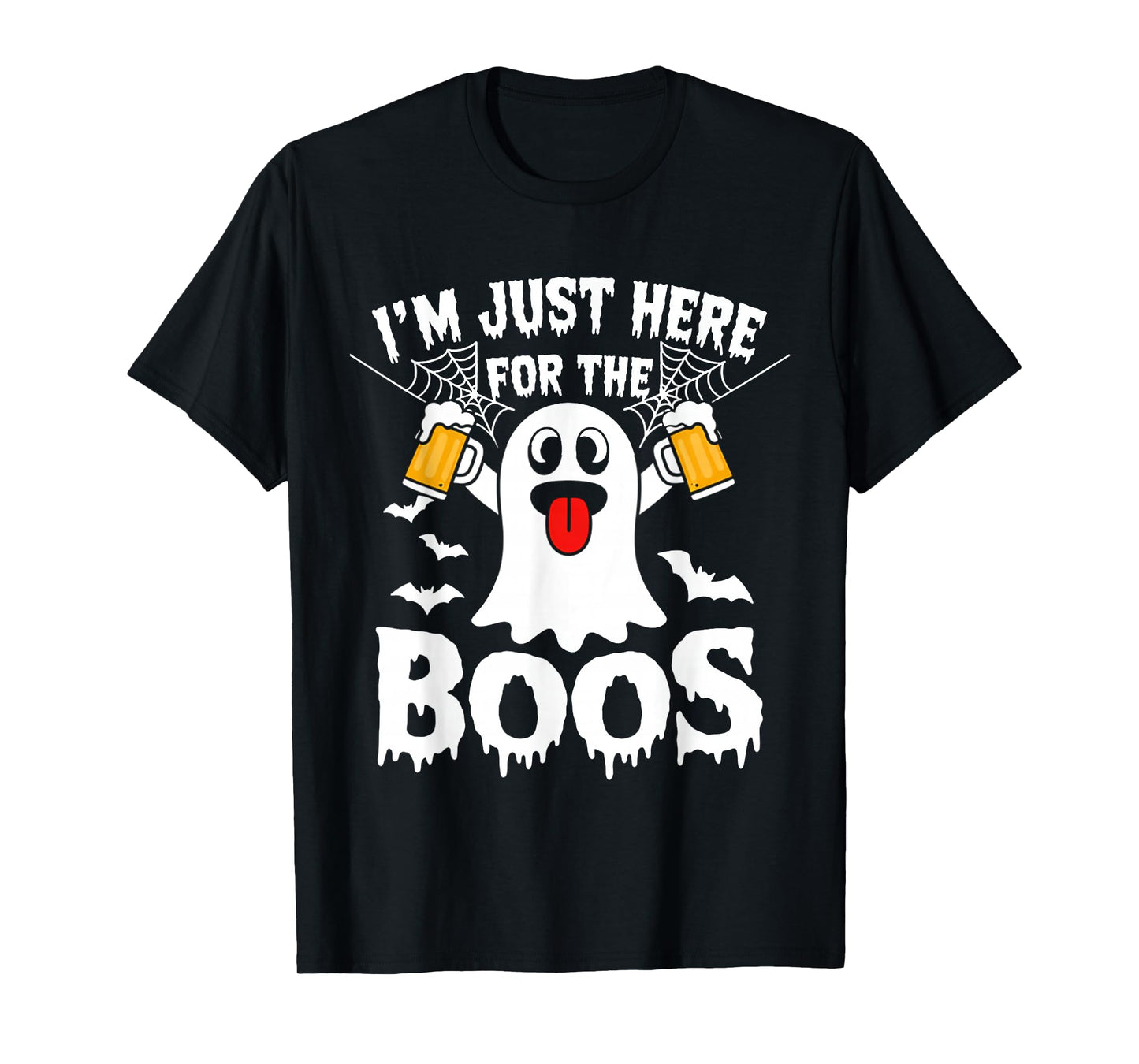 I'm Just Here for The Boos Funny Halloween Ghost Men Women T-Shirt