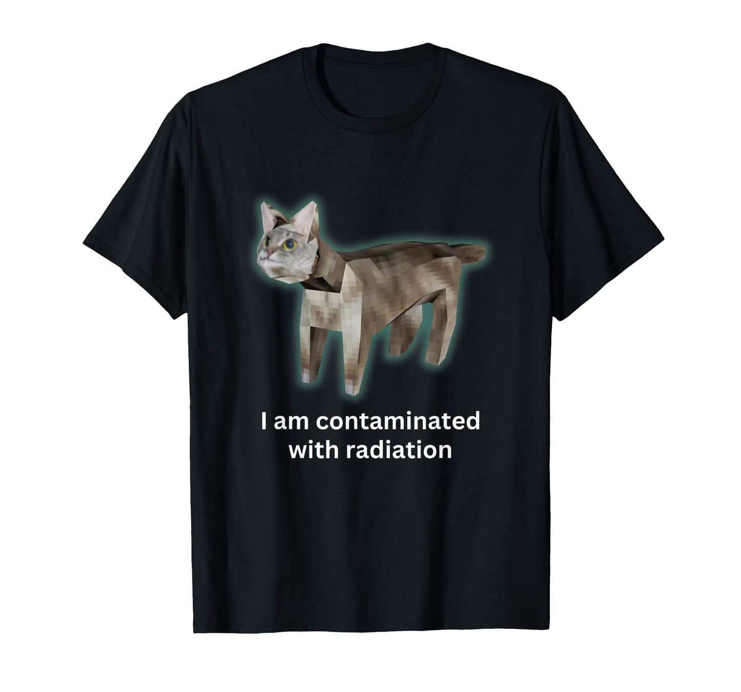 I Am Contaminated With Radiation Japanese Cat Meme Men Women Kids T-Shirt