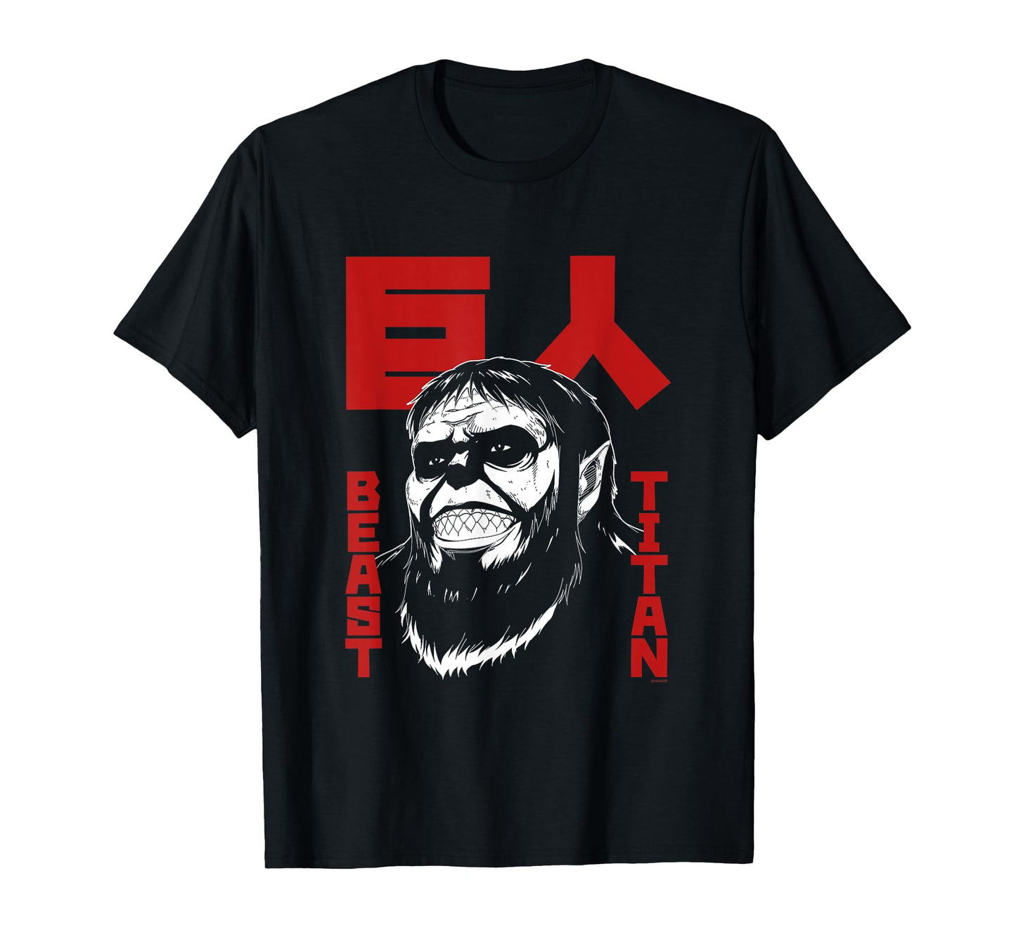 Attack on Titan Season 4 Beast Titan & Large Kanji Anime T-Shirt