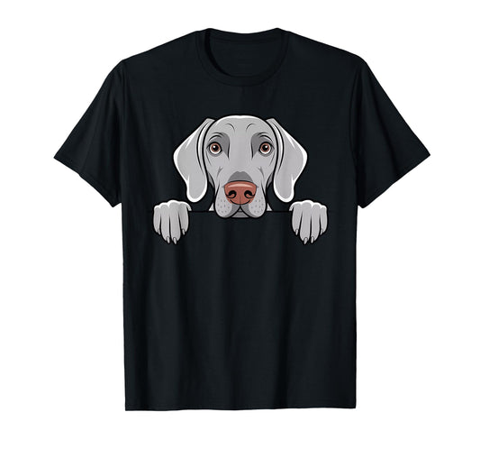 Cute Weimaraner Peeking Pocket Puppy Funny Dog Lover T-Shirt
