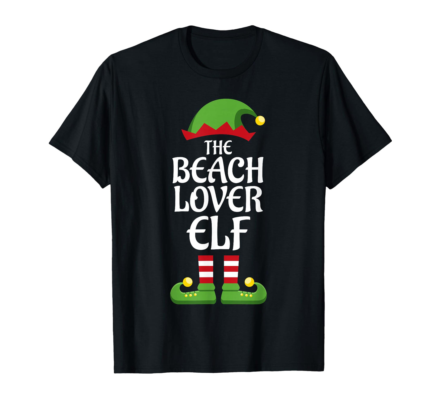 Beach Lover Elf Family Matching Group Christmas T-Shirt